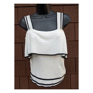 NWT Zara knit cold shoulder white tank top small